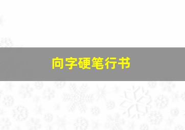 向字硬笔行书