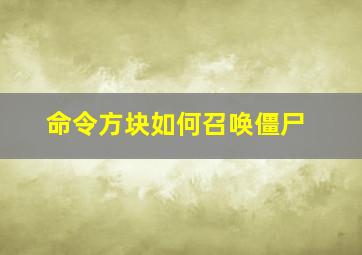 命令方块如何召唤僵尸