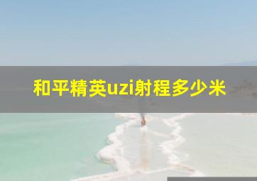 和平精英uzi射程多少米