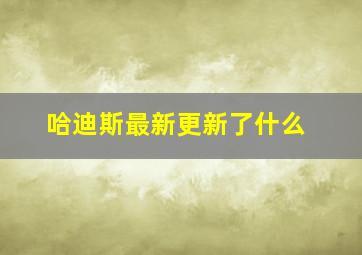 哈迪斯最新更新了什么