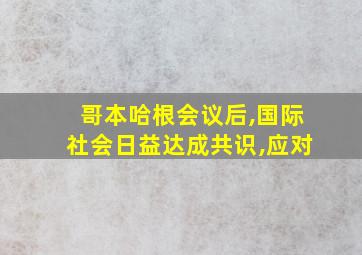 哥本哈根会议后,国际社会日益达成共识,应对