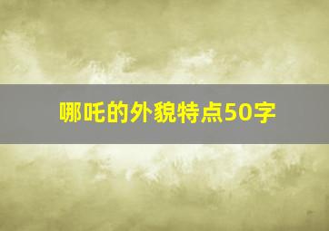 哪吒的外貌特点50字