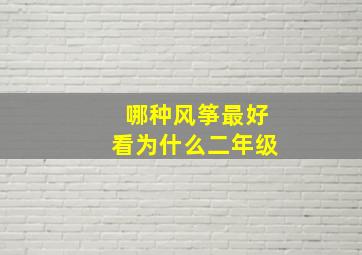 哪种风筝最好看为什么二年级