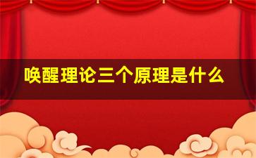 唤醒理论三个原理是什么