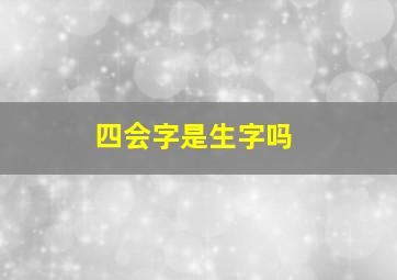 四会字是生字吗