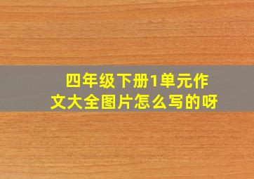 四年级下册1单元作文大全图片怎么写的呀