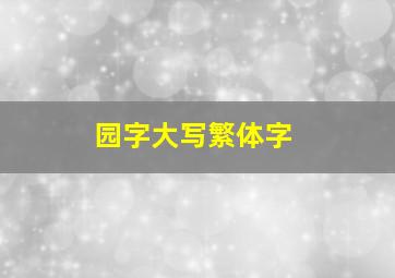 园字大写繁体字