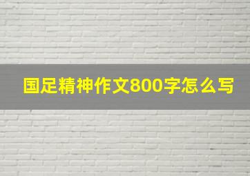 国足精神作文800字怎么写