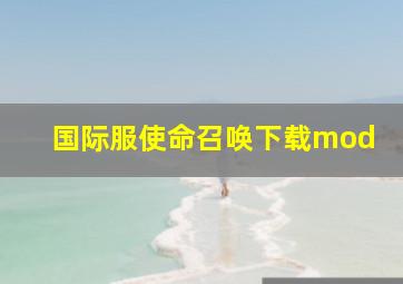 国际服使命召唤下载mod