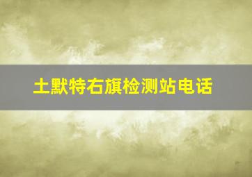 土默特右旗检测站电话