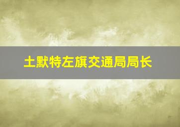 土默特左旗交通局局长