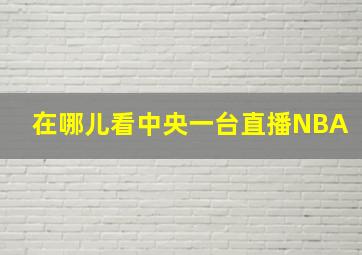 在哪儿看中央一台直播NBA