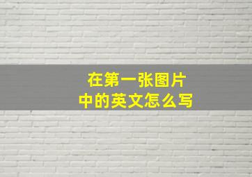 在第一张图片中的英文怎么写