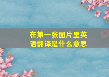 在第一张图片里英语翻译是什么意思