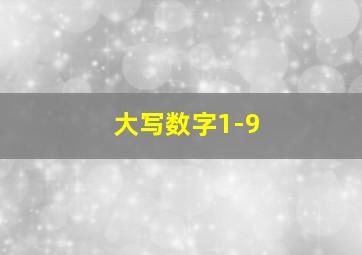 大写数字1-9