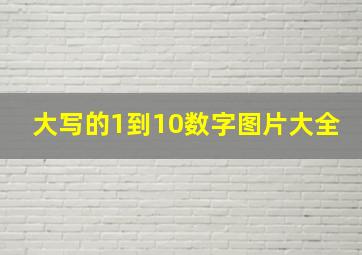 大写的1到10数字图片大全