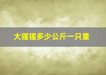 大猩猩多少公斤一只重