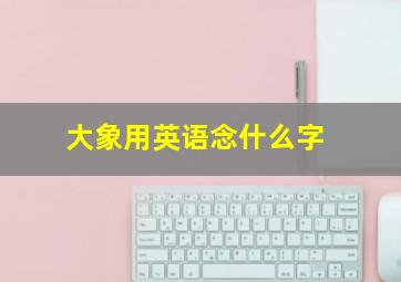 大象用英语念什么字