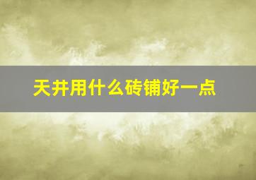 天井用什么砖铺好一点