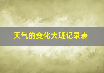 天气的变化大班记录表