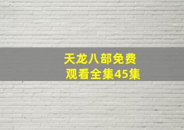 天龙八部免费观看全集45集