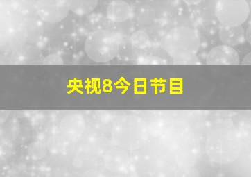 央视8今日节目