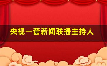 央视一套新闻联播主持人