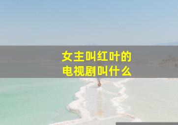 女主叫红叶的电视剧叫什么