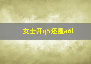 女士开q5还是a6l