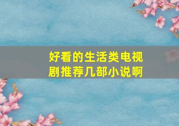 好看的生活类电视剧推荐几部小说啊