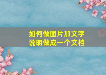 如何做图片加文字说明做成一个文档