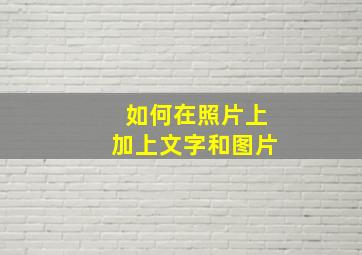 如何在照片上加上文字和图片