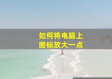 如何将电脑上图标放大一点