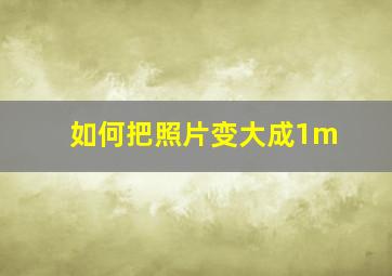 如何把照片变大成1m