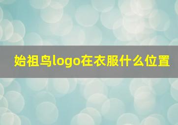 始祖鸟logo在衣服什么位置