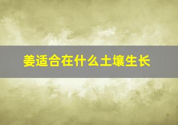 姜适合在什么土壤生长