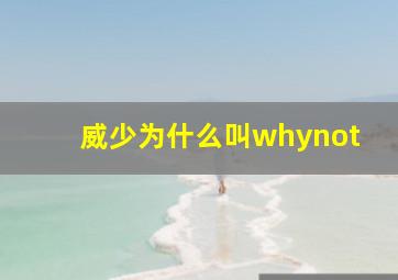 威少为什么叫whynot