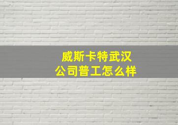 威斯卡特武汉公司普工怎么样