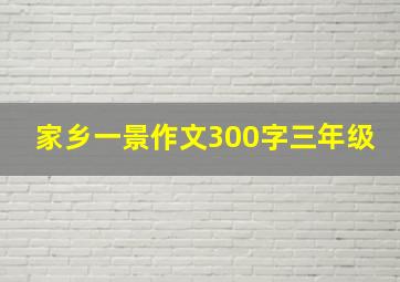 家乡一景作文300字三年级