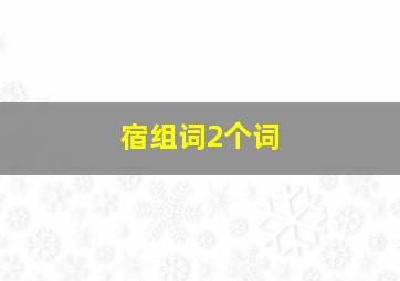 宿组词2个词