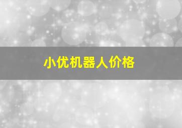 小优机器人价格