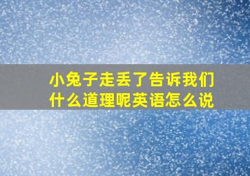 小兔子走丢了告诉我们什么道理呢英语怎么说