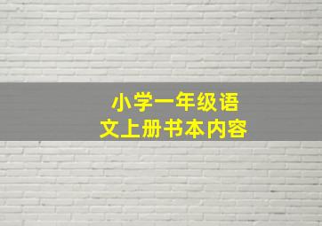 小学一年级语文上册书本内容