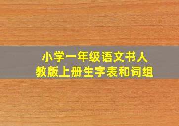 小学一年级语文书人教版上册生字表和词组