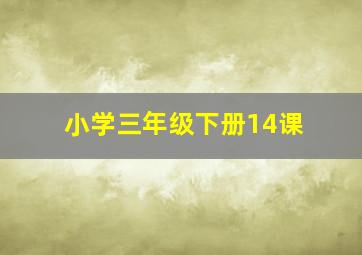 小学三年级下册14课