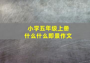 小学五年级上册什么什么即景作文