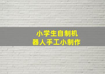 小学生自制机器人手工小制作