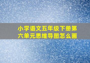 小学语文五年级下册第六单元思维导图怎么画