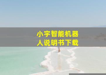 小宇智能机器人说明书下载