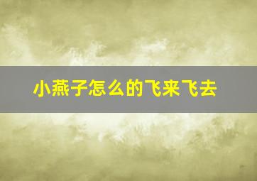 小燕子怎么的飞来飞去